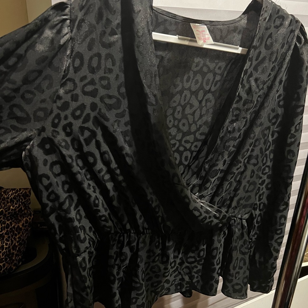 Black printed blouse